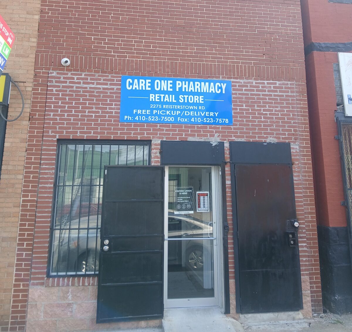 Care One Pharmacy Reisterstown Rd. storefront