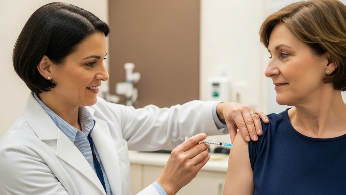 Pharmacist administering a vaccine to a patient